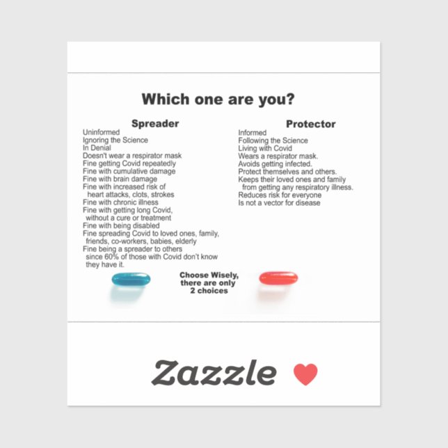 Are you a protector or a spreader? vinyl sticker (Sheet)