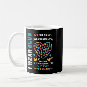 Are you a proud autism Grandpa? This I Wear Blue f Coffee Mug