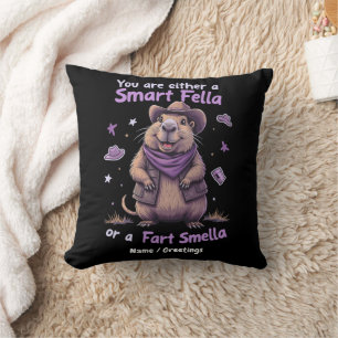 Are You a Smart Fella or a Fart Smella Funny Cushion