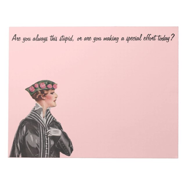 Are You Always This Stupid? Notepad (Front)