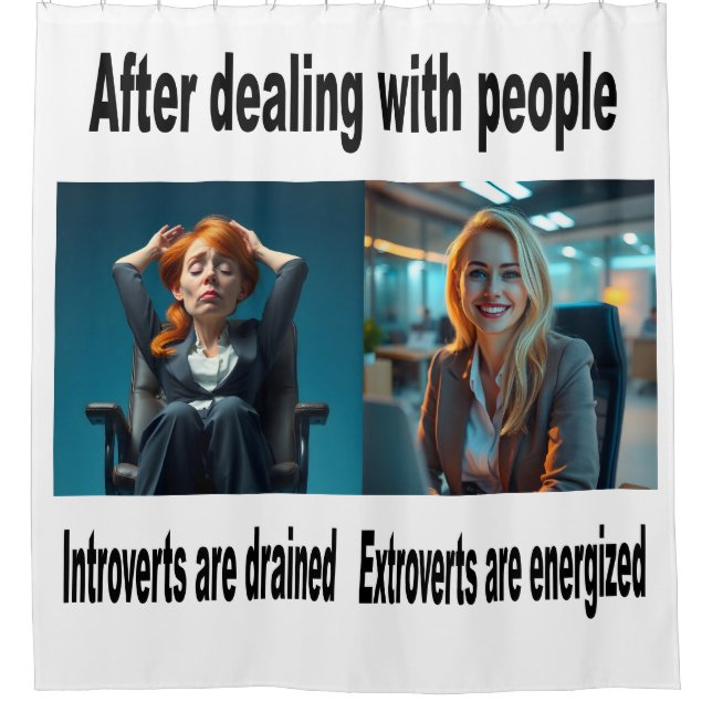 Are you an introvert or extrovert shower curtain (Front)