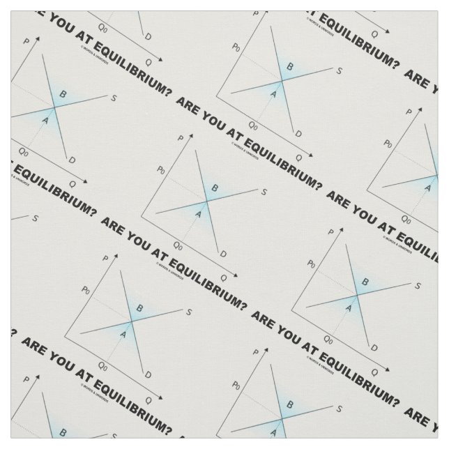 Are You At Equilibrium? Supply-And-Demand Curve Fabric (Swatch)