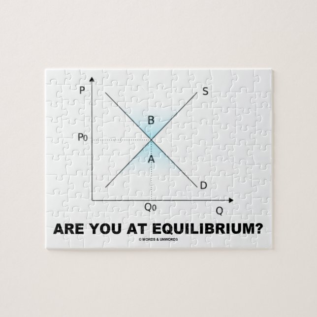 Are You At Equilibrium? Supply-And-Demand Curve Jigsaw Puzzle (Horizontal)