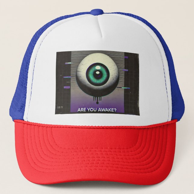 🧢 “Are You Awake?” Weirdcore Trucker Hat 🧢 (Front)