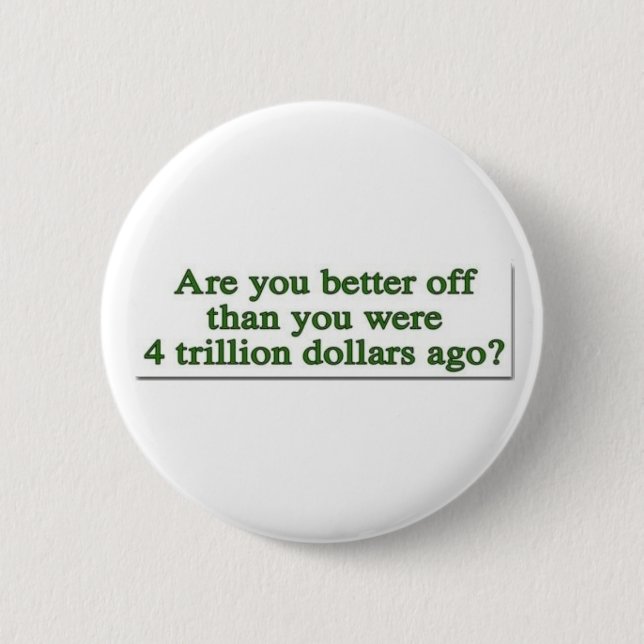 Are you Better Off ? 6 Cm Round Badge (Front)