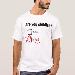 !!! Are You Childish? Men's Basic T-Shirt, White T-Shirt