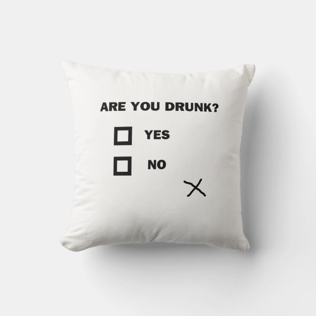 Are You Drunk? Cushion (Front)