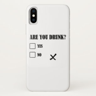 are you drunk funny text message illustration ques iPhone x case