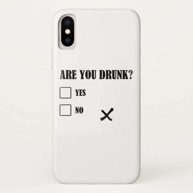 are you drunk funny text message illustration ques Case-Mate iPhone case (Back)