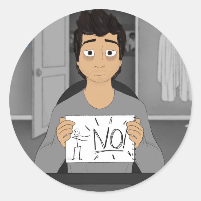 "Are You Ever Going to Change?" Classic Round Sticker (Front)