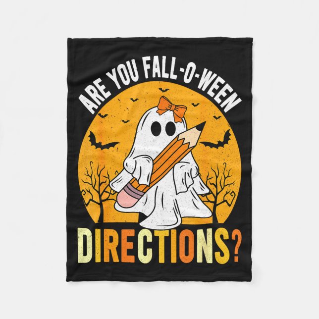 Are You Fall-o-ween Direction Funny Sarcastic Quot Fleece Blanket (Front)