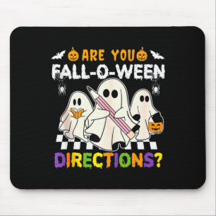 Are You Fall O Ween Directions Ghost Christian Hal Mouse Pad
