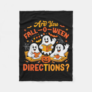 Are You Fall O Ween Directions Teacher Halloween G Fleece Blanket