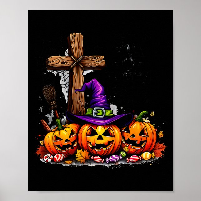 Are You Fall-o-ween Jesus Funny Pumpkin _1  Poster (Front)