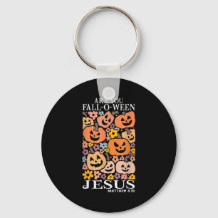 Are You Fall-o-ween Jesus Pumpkins Christian Hallo Key Ring