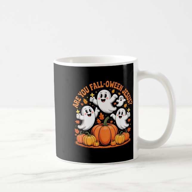 Are You Fall Oween Jesus Halloween Christ  Coffee Mug (Right)