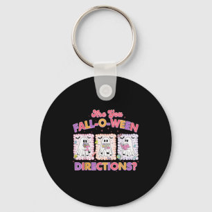 Are You Falloween Directions, Halloween Cute Ghost Key Ring