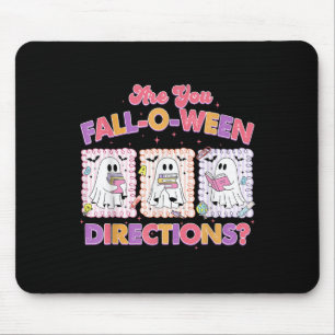 Are You Falloween Directions, Halloween Cute Ghost Mouse Pad