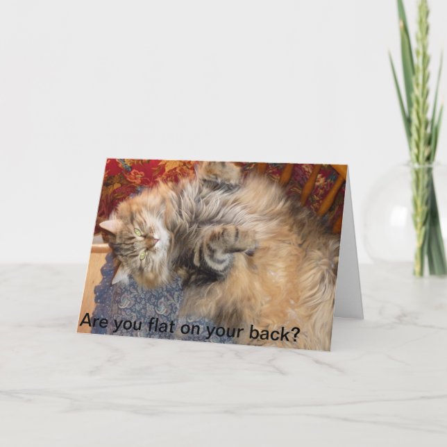 Are you flat on your back? Vanya can help. Card (Front)