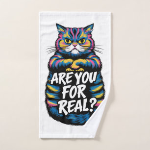 Are You For Real Grumpy Cat Hand Towel
