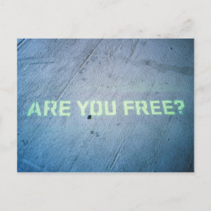 Are You Free Postcard