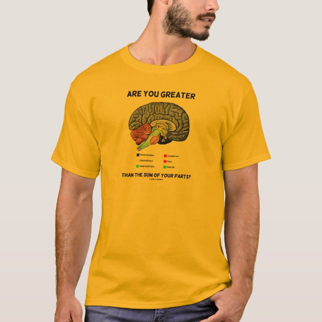 Are You Greater Than The Sum Of Your Parts? Brain T-Shirt (Front)