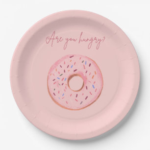 “Are You Hungry?” Doughnut Party Plates 🍩💞