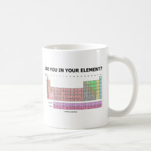 Are You In Your Element? (Periodic Table Humour) Coffee Mug
