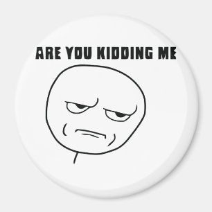 Are You Kidding Me Rage Face Meme Magnet
