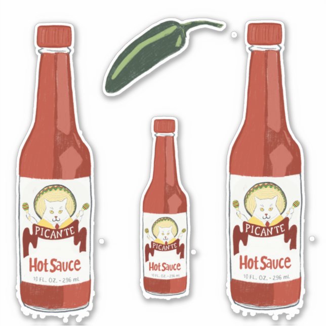 Are you Kitten? Hot Sauce Cat with Maracas Salsa (Front)