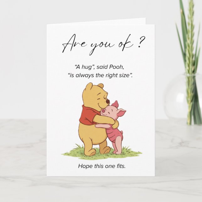 Are You OK? Winnie the Pooh & Piglet Card (Front)
