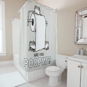 Are You Pooping? Shower Curtain