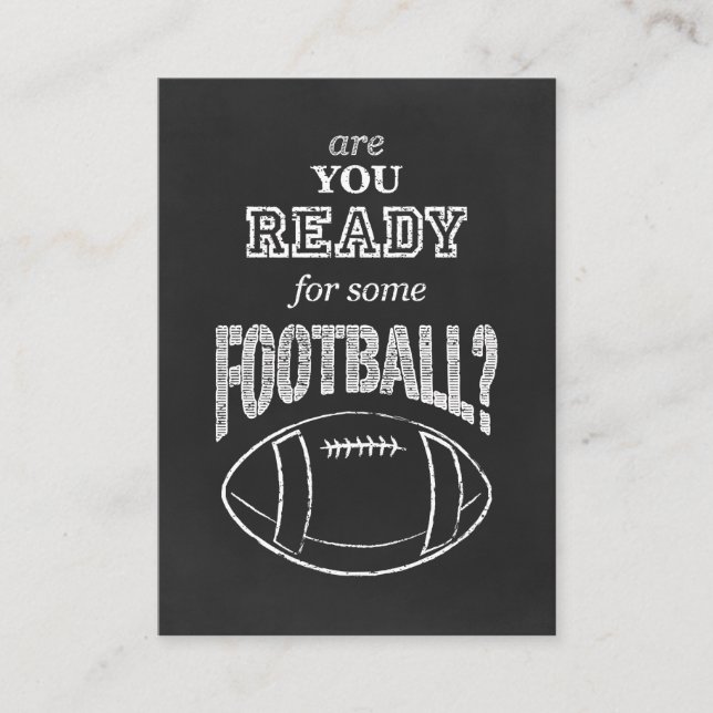 are you ready for some football? business card (Front)
