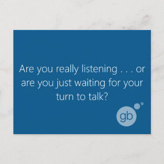 Are you really listening postcard