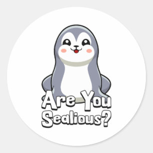 Are You Sealious! Cut Seal Pun Cartoon