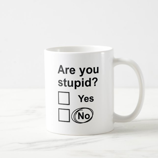 Are You Stupid Coffee Mug (Right)