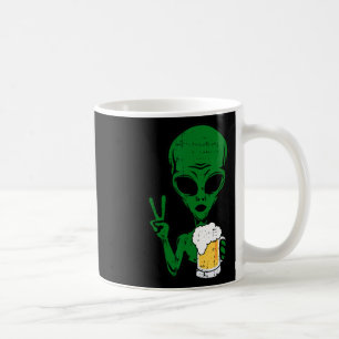 Area-51 Alien Beer Peace Sign Lazy Drinking Hallow Coffee Mug
