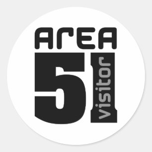 Area 51 Alien Visitor Classic Round Sticker