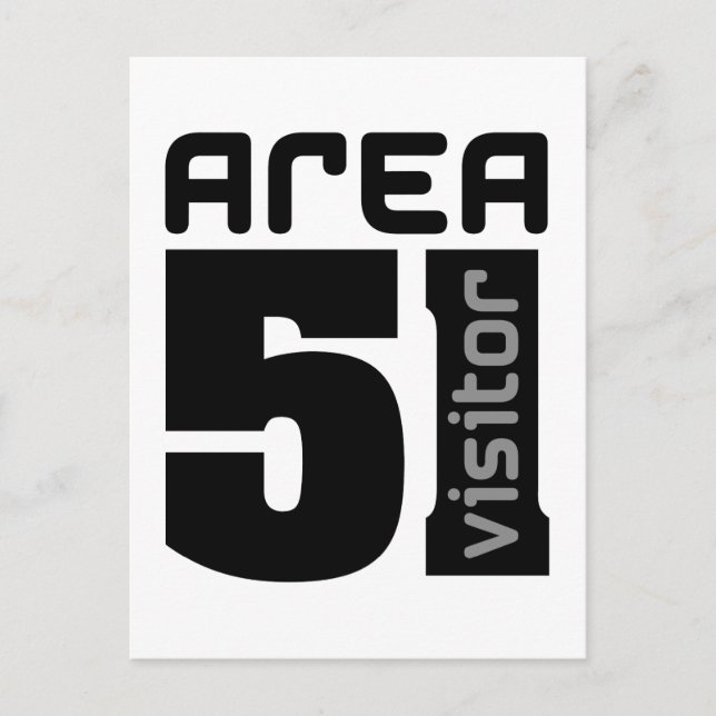 Area 51 Alien Visitor Postcard (Front)
