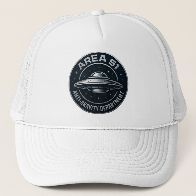 Area 51 Anti-Gravity Department Trucker Hat (Front)