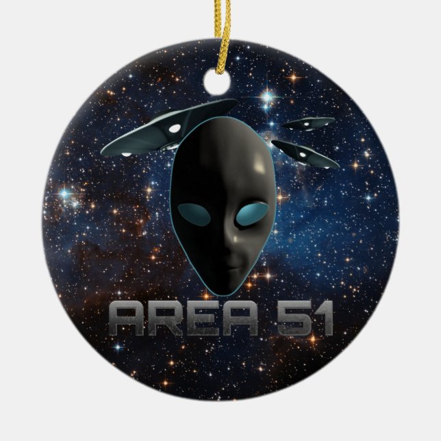 Area 51 ceramic tree decoration (Front)