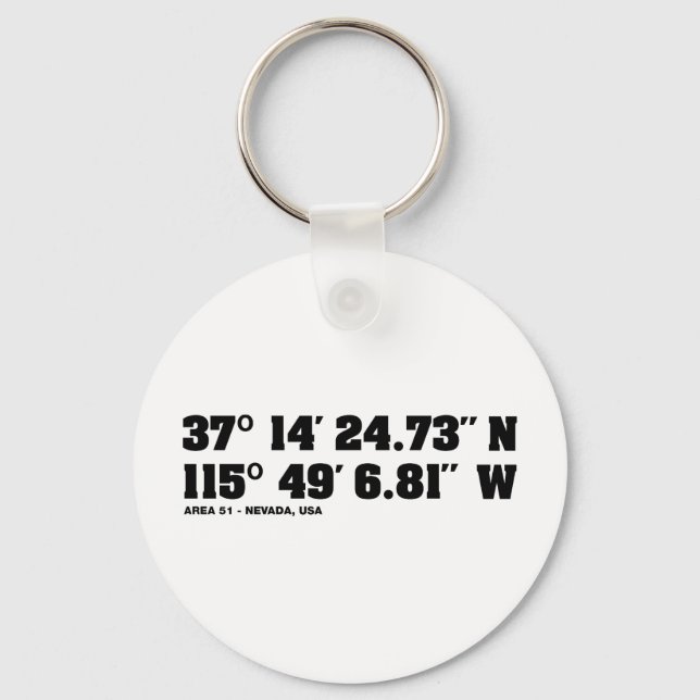 AREA 51 - coordinates Key Ring (Front)