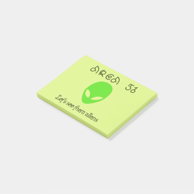 Area 51 Let's see them aliens Post-it Notes (Angled)