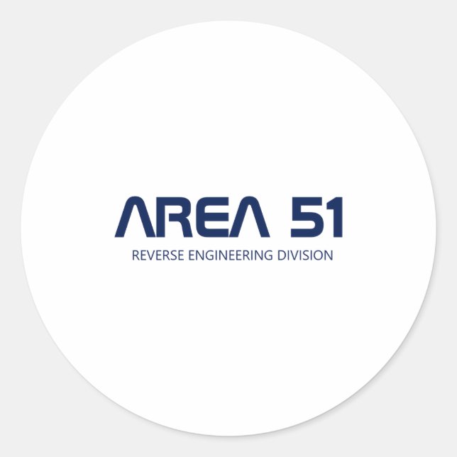Area 51 Reverse Engineering Alien Ufo Paranormal  Classic Round Sticker (Front)