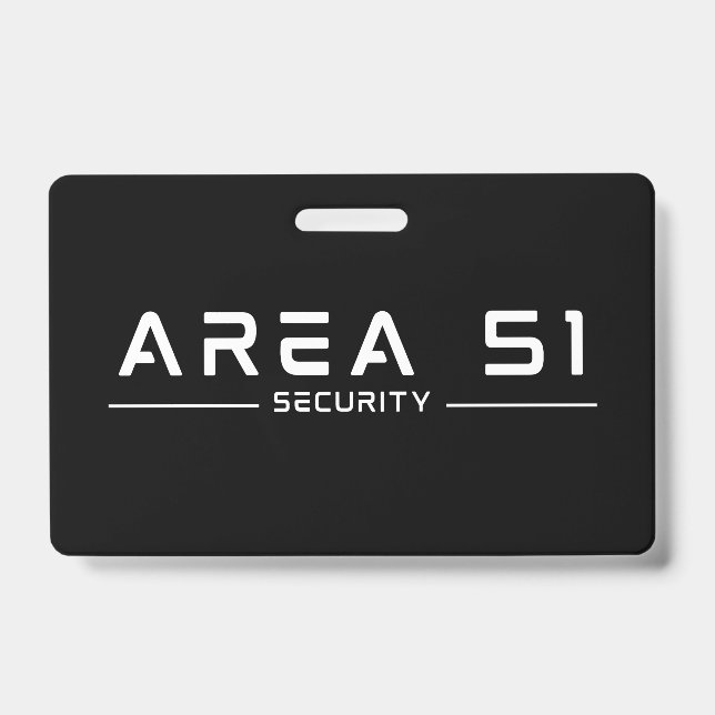 Area 51 Security Alien Extraterrestrial UFO ID Badge (Front)