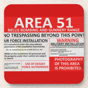 Area 51 Sign Coaster