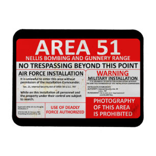 Area 51 Sign Magnet