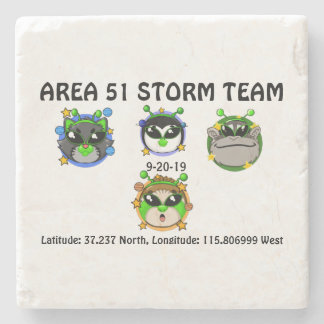 Area 51 storm team stone coaster
