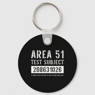 Area 51 Test Subject 1026 Alien Abduction Hallowee Key Ring