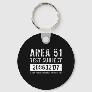 Area 51 Test Subject 2177 Alien Abduction Hallowee Key Ring
